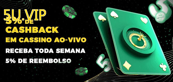 Promoções do cassino ao Vivo 5U.VIP